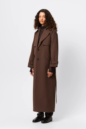 FRANKLIN TRENCH COAT CHOCOLATE