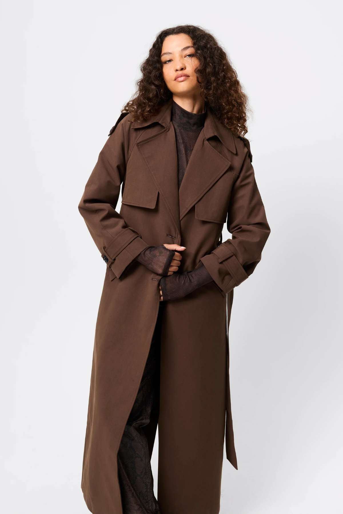 FRANKLIN TRENCH COAT CHOCOLATE