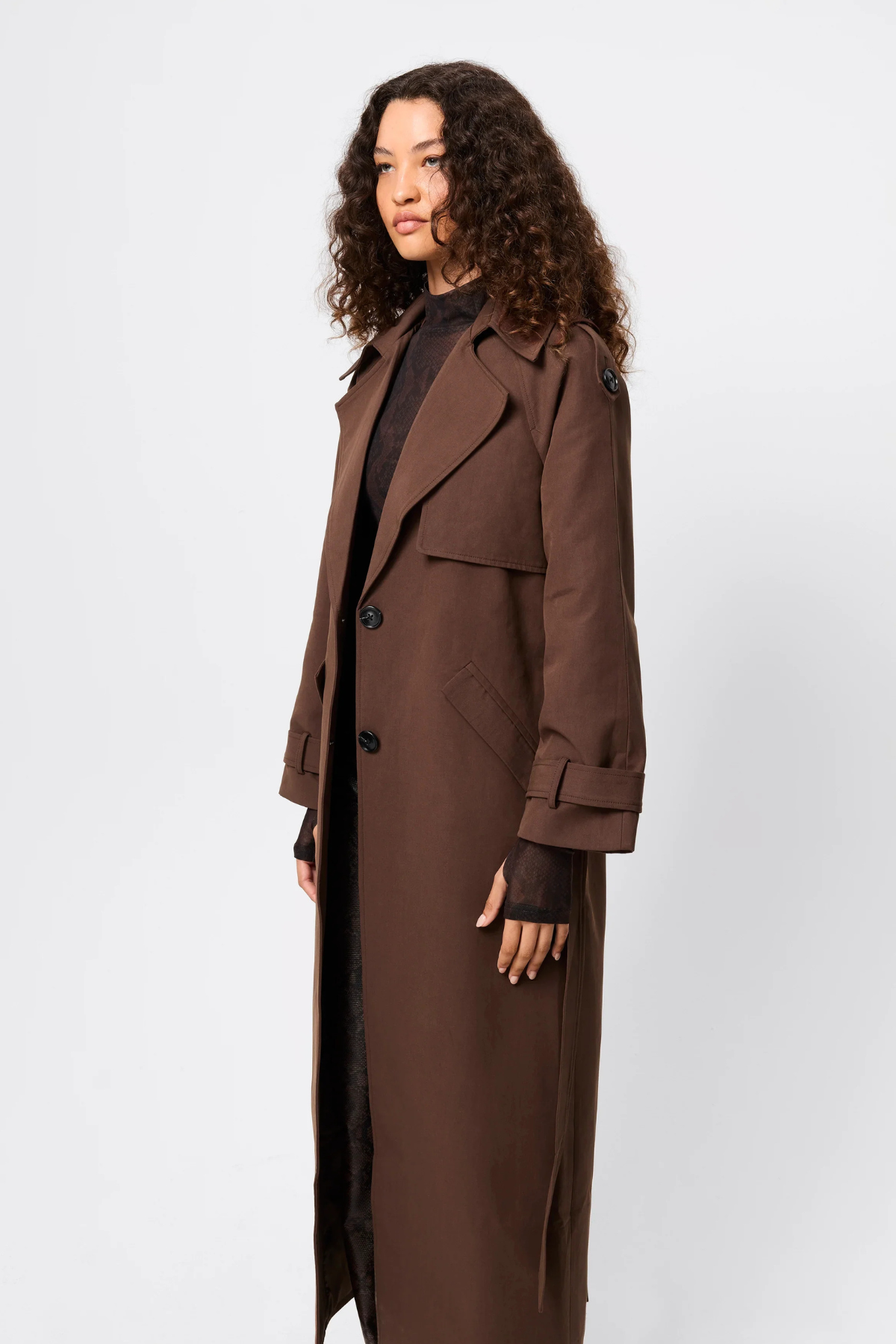 FRANKLIN TRENCH COAT CHOCOLATE