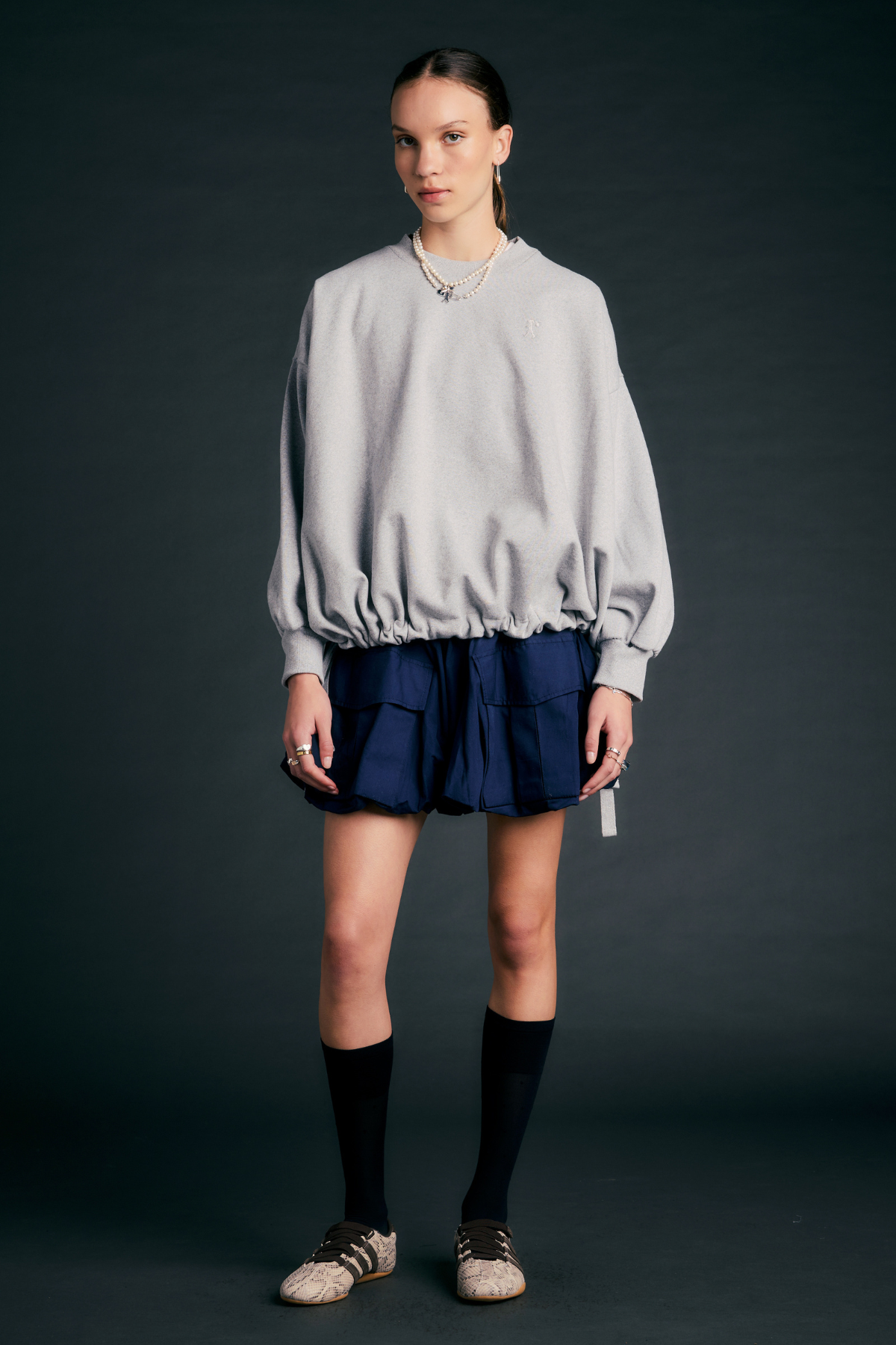 FRATERNITY SWEATSHIRT GREY MARLE