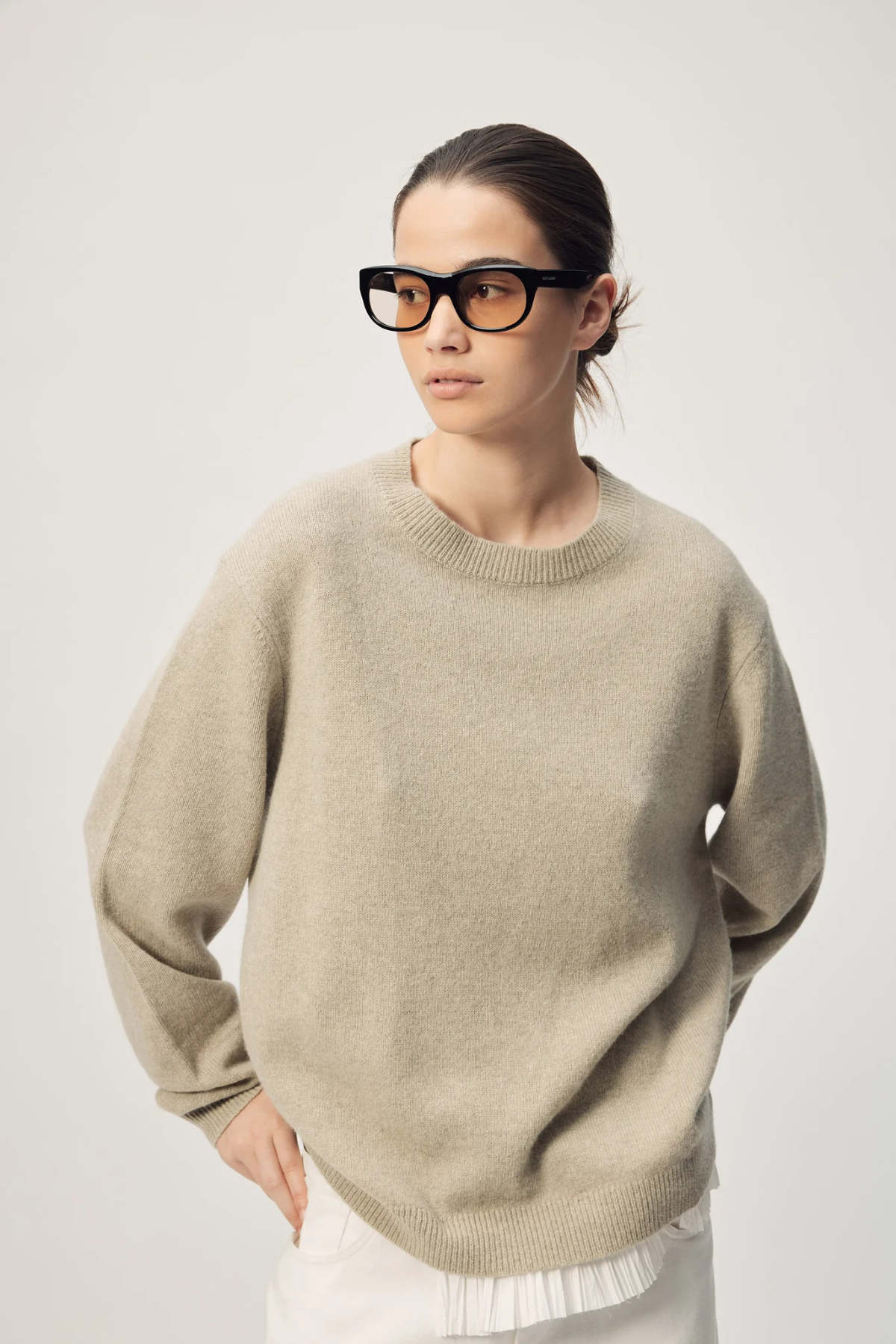 FREDDIE JUMPER SAGE WITH RUFFLE TRIM