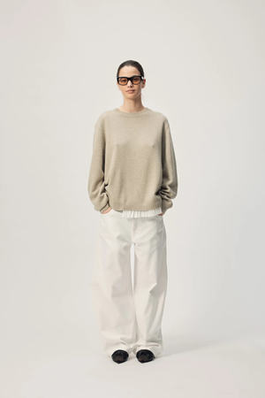 FREDDIE JUMPER SAGE WITH RUFFLE TRIM