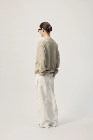 FREDDIE JUMPER SAGE WITH RUFFLE TRIM