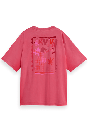 FRONT BACK ARTWORK T-SHIRT ELECTRIC PINK