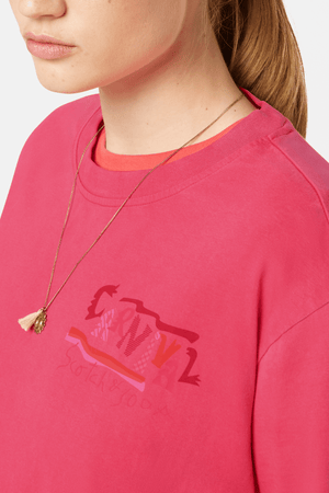 FRONT BACK ARTWORK T-SHIRT ELECTRIC PINK
