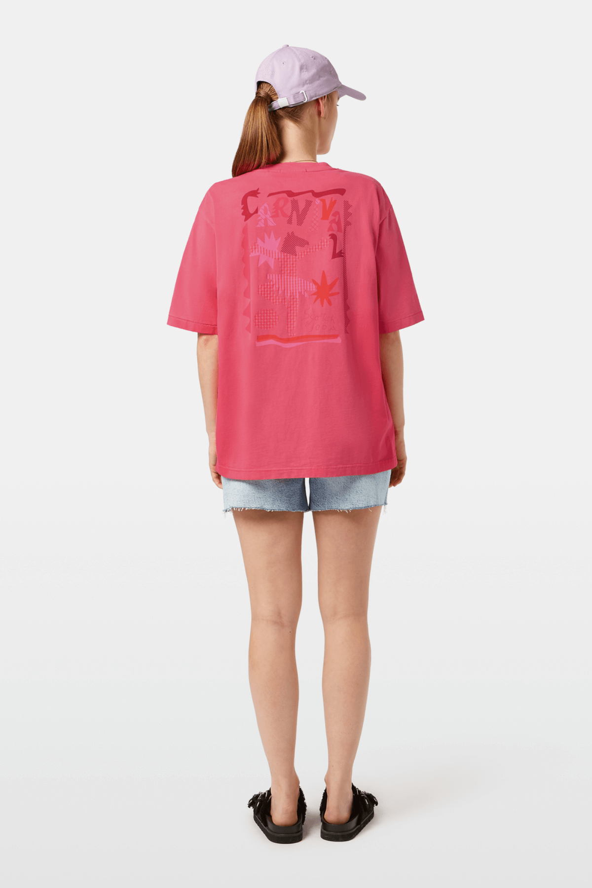 FRONT BACK ARTWORK T-SHIRT ELECTRIC PINK