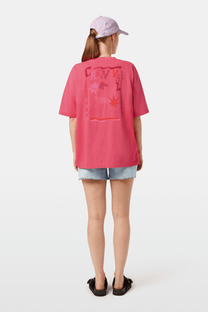 FRONT BACK ARTWORK T-SHIRT ELECTRIC PINK