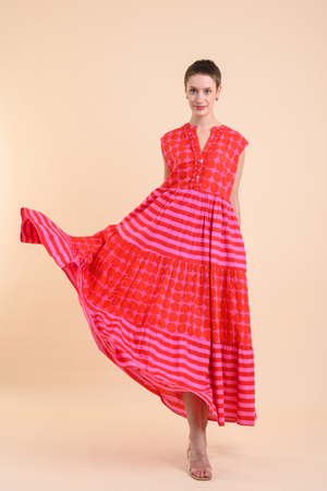 GEISHA DRESS SONEEVA PINK RED