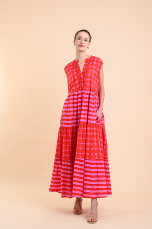 GEISHA DRESS SONEEVA PINK RED