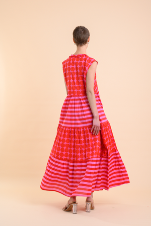 GEISHA DRESS SONEEVA PINK RED