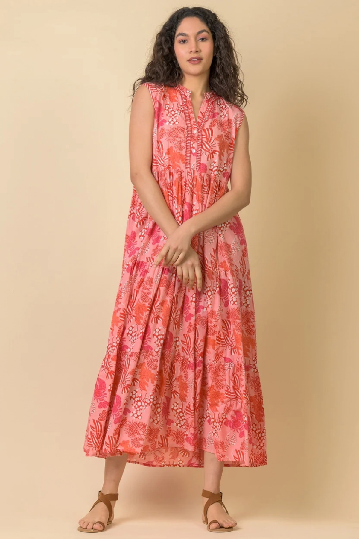 GEISHA DRESS NAUTICA CORAL