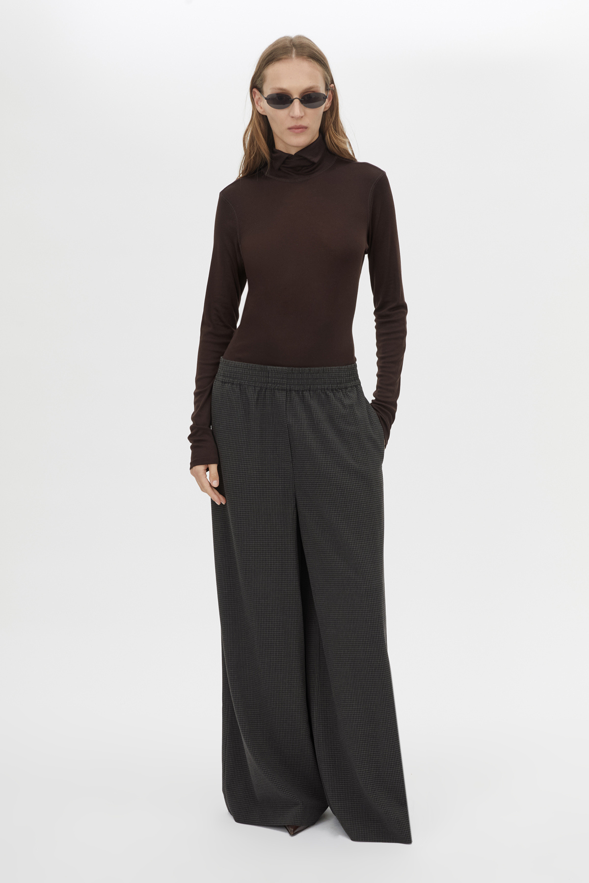 GENRE GINGHAM PANT STEEL