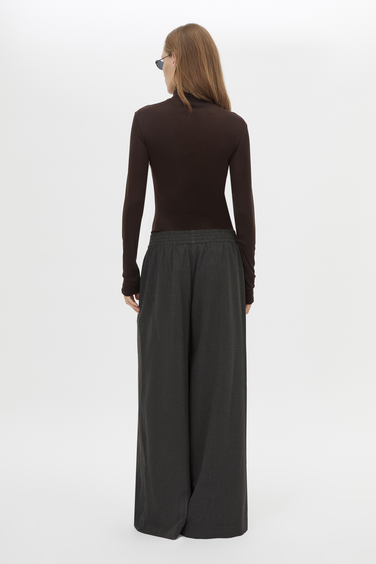 GENRE GINGHAM PANT STEEL