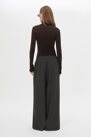 GENRE GINGHAM PANT STEEL