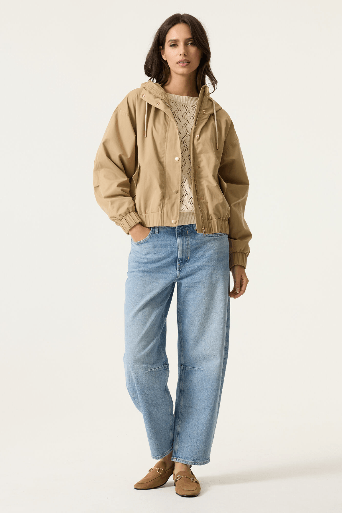 LADIES OUTDOOR JACKET SANDY TAN