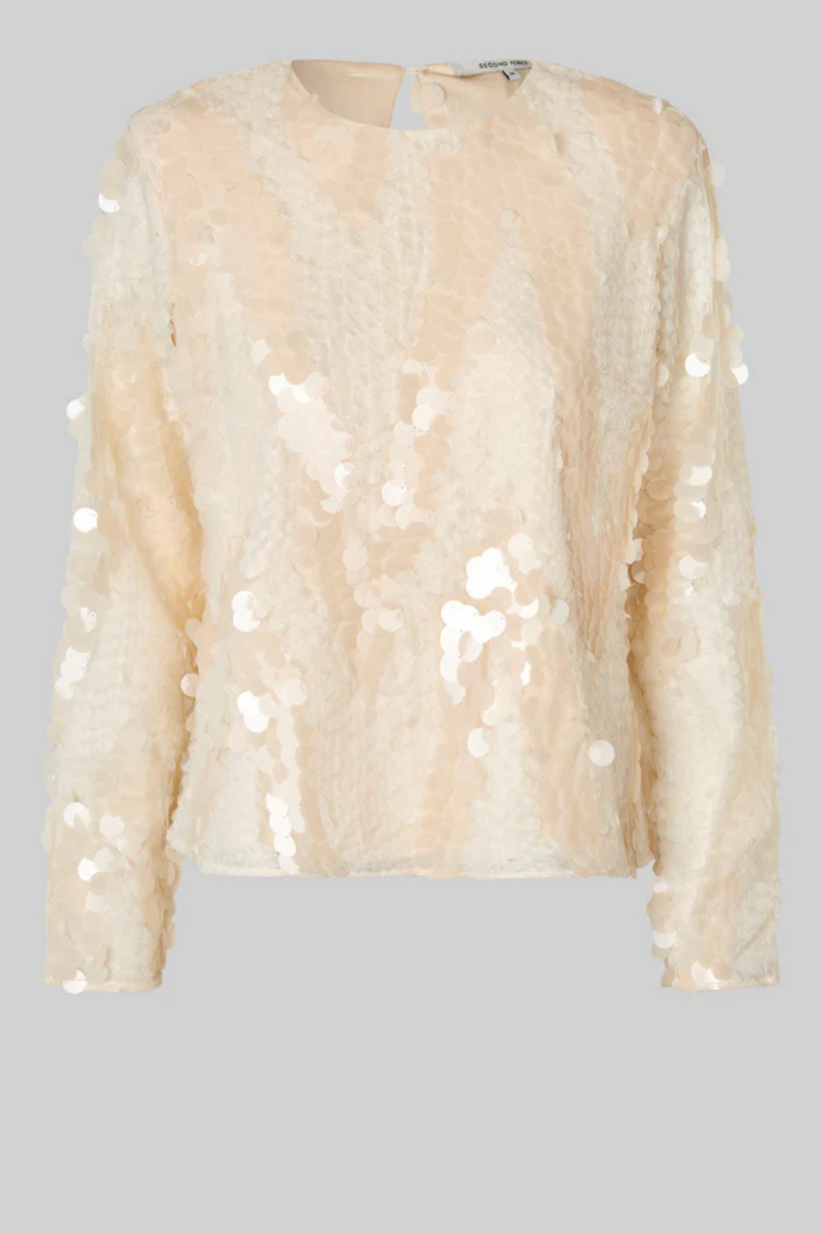 GLIMMER SEQUIN DETAIL BLOUSE JET STREAM