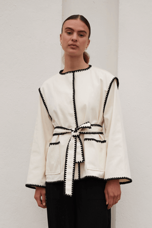 GLORIANA KIMONO OFF WHITE