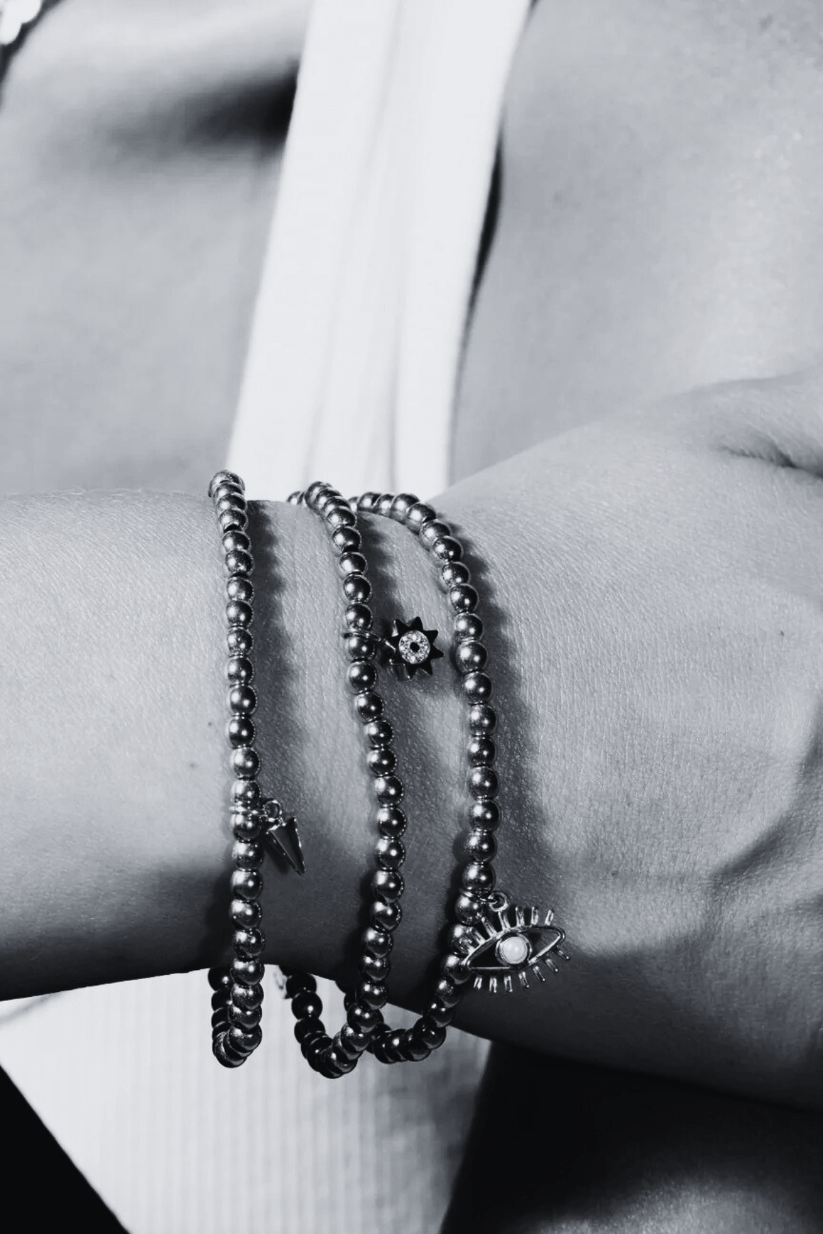 GUARDIAN BRACELET PEARL/SILVER
