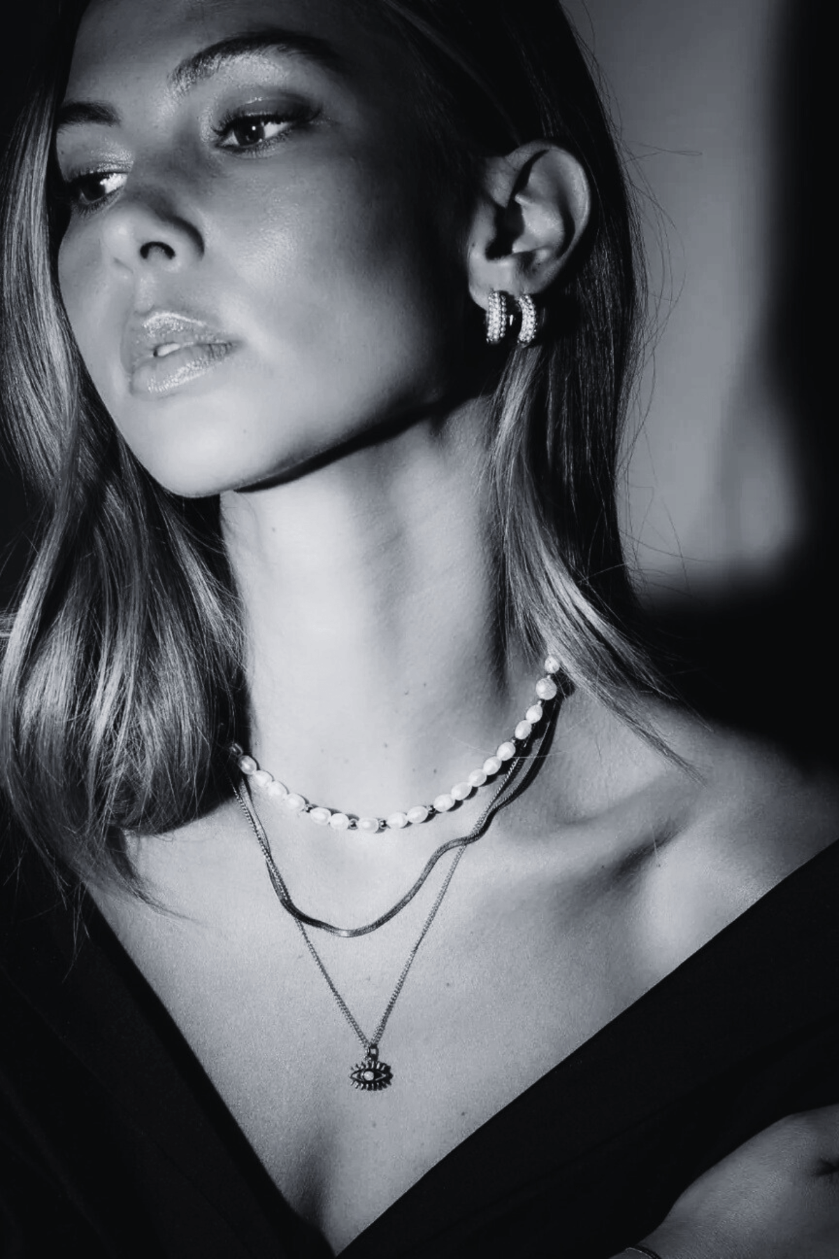 GUARDIAN NECKLACE PEARL/SILVER