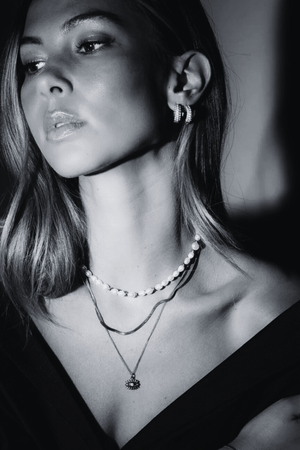 GUARDIAN NECKLACE PEARL/SILVER