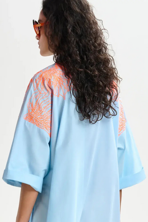 HANCHOR MIDI DRESS LAKE BLUE