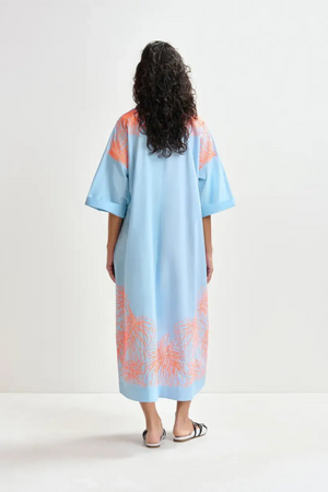 HANCHOR MIDI DRESS LAKE BLUE