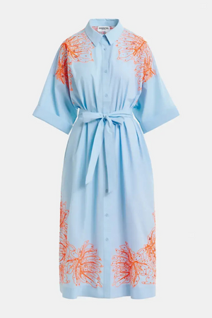 HANCHOR MIDI DRESS LAKE BLUE