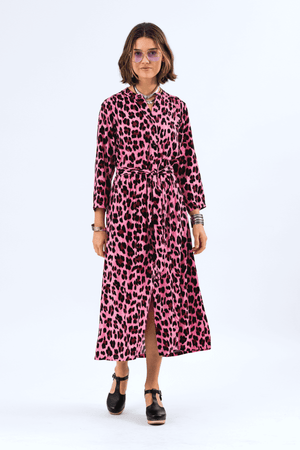 HARPER MAXI DRESS NEON PINK