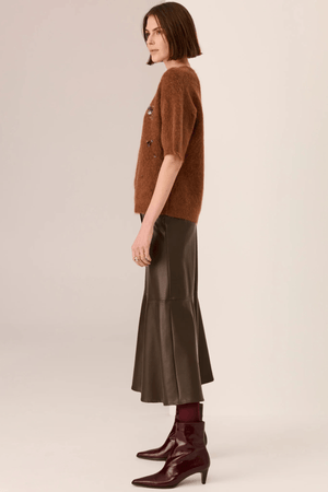HAVILAND BEADED KNIT TEE TOFFEE