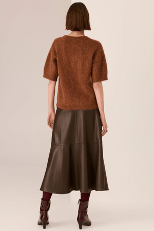 HAVILAND BEADED KNIT TEE TOFFEE
