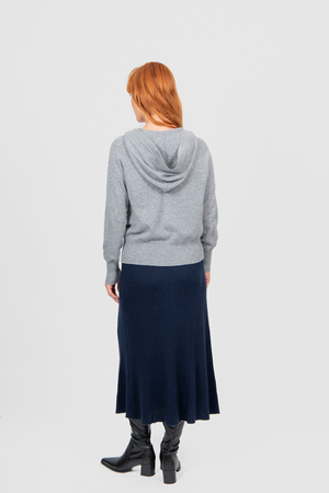 HAYLEY ZIP HOODIE MID GREY