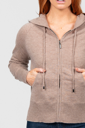 HAYLEY ZIP HOODIE COBBLESTONE