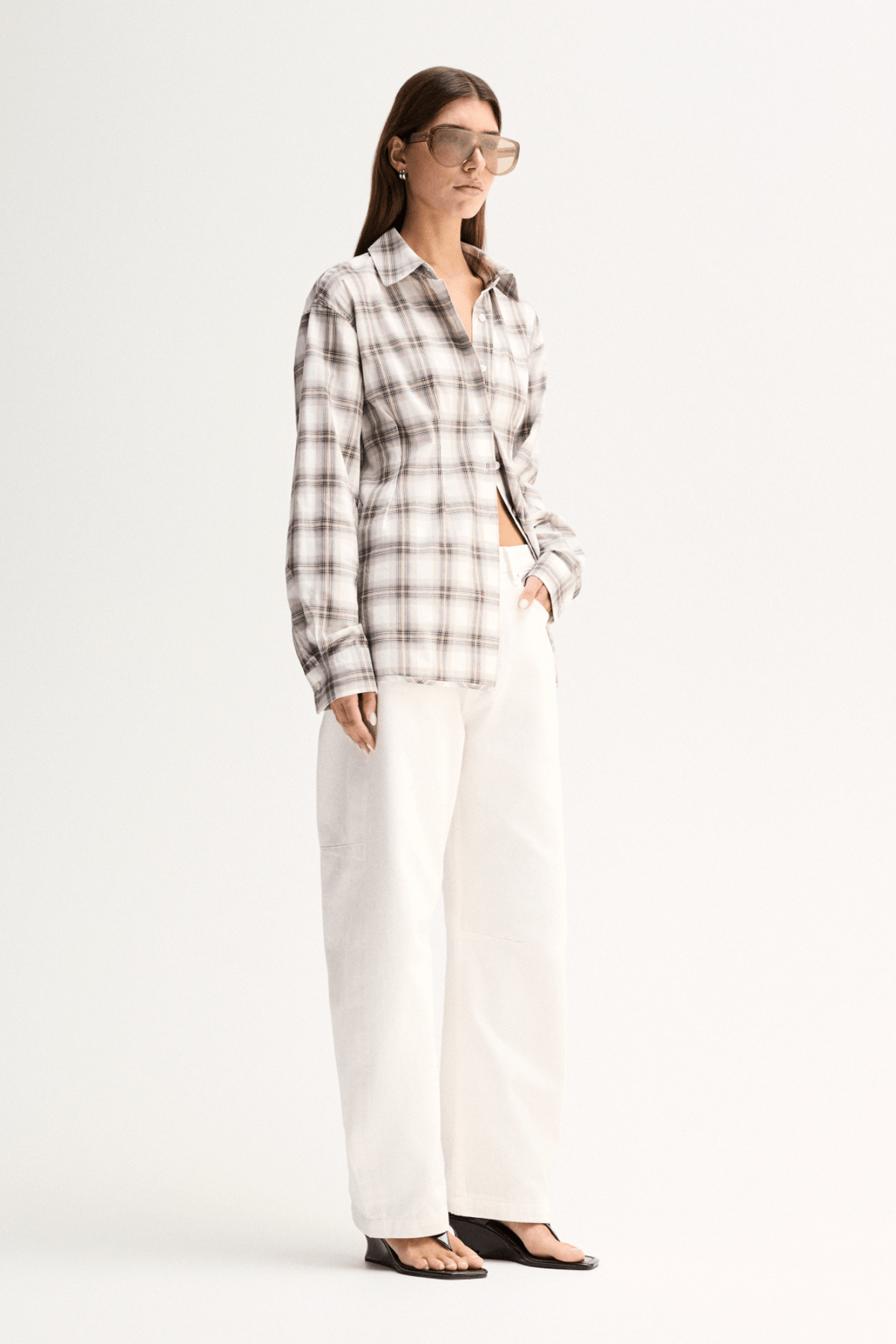 HEATHER SHIRT WHITE CHECK