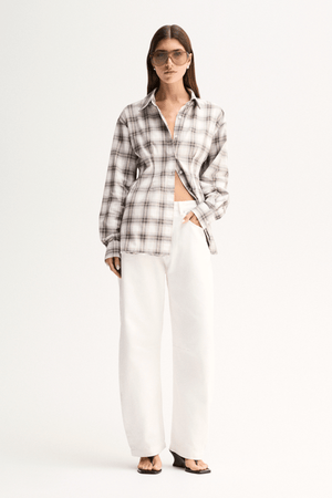 HEATHER SHIRT WHITE CHECK