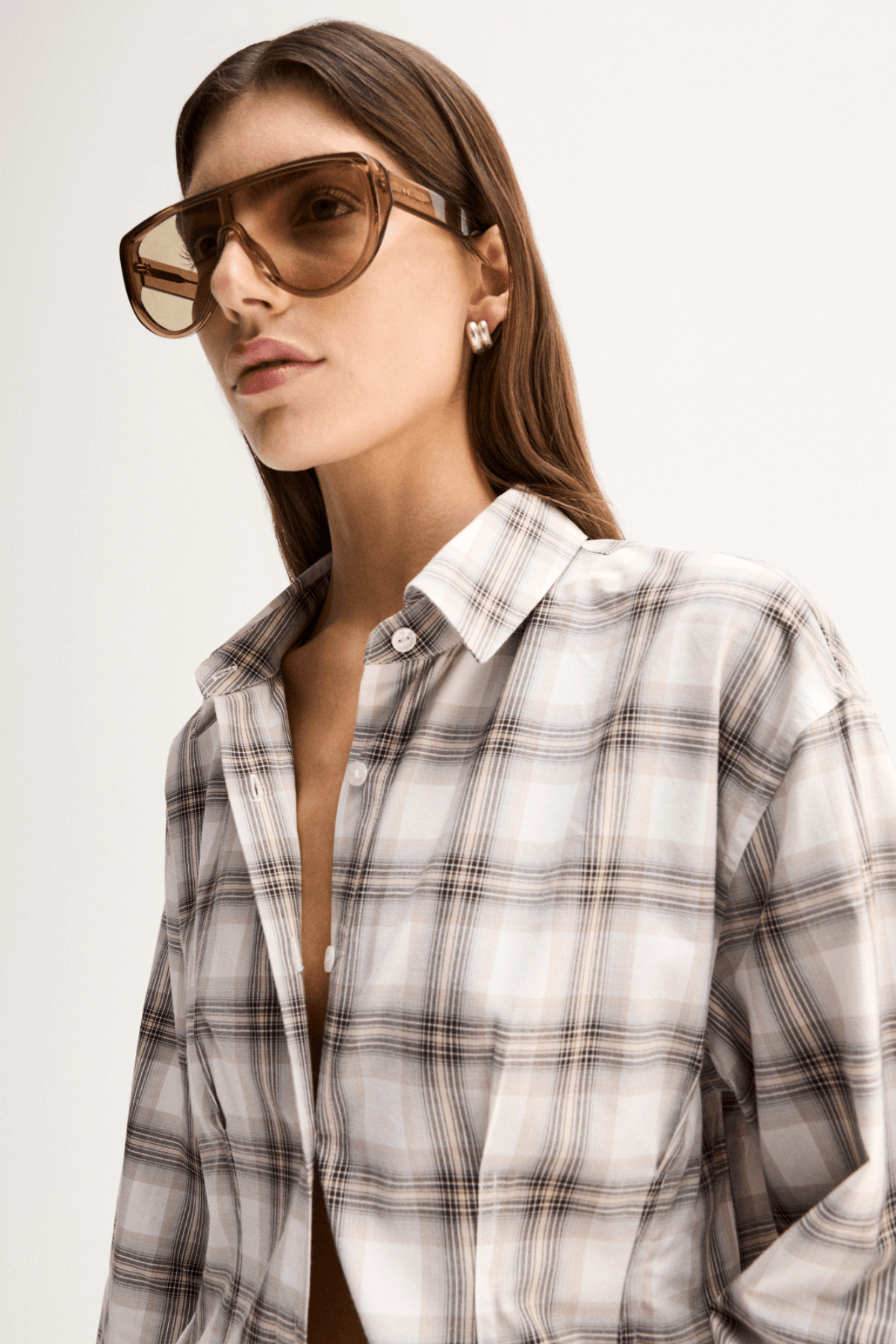 HEATHER SHIRT WHITE CHECK
