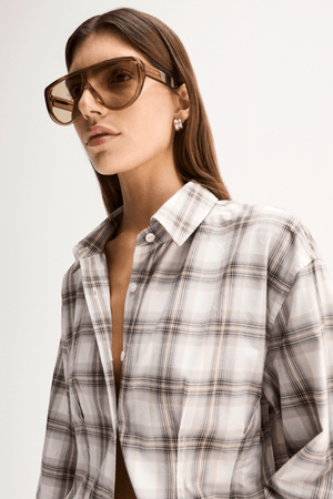 HEATHER SHIRT WHITE CHECK