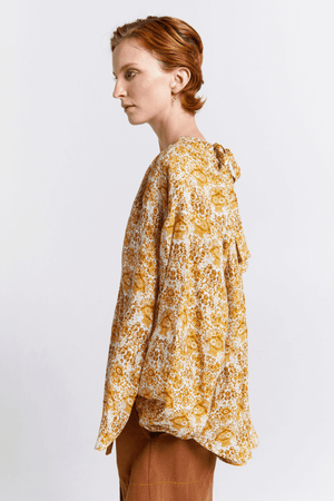 HEIRLOOM BLOUSE OFF WHITE/ANTIQUE GOLD