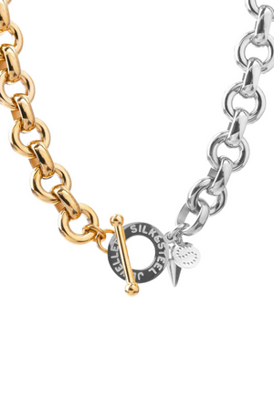 HEIRLOOM TWO TONE NECKLACE SILVER/GOLD