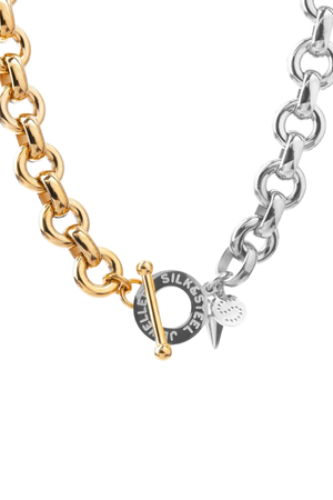 HEIRLOOM TWO TONE NECKLACE SILVER/GOLD
