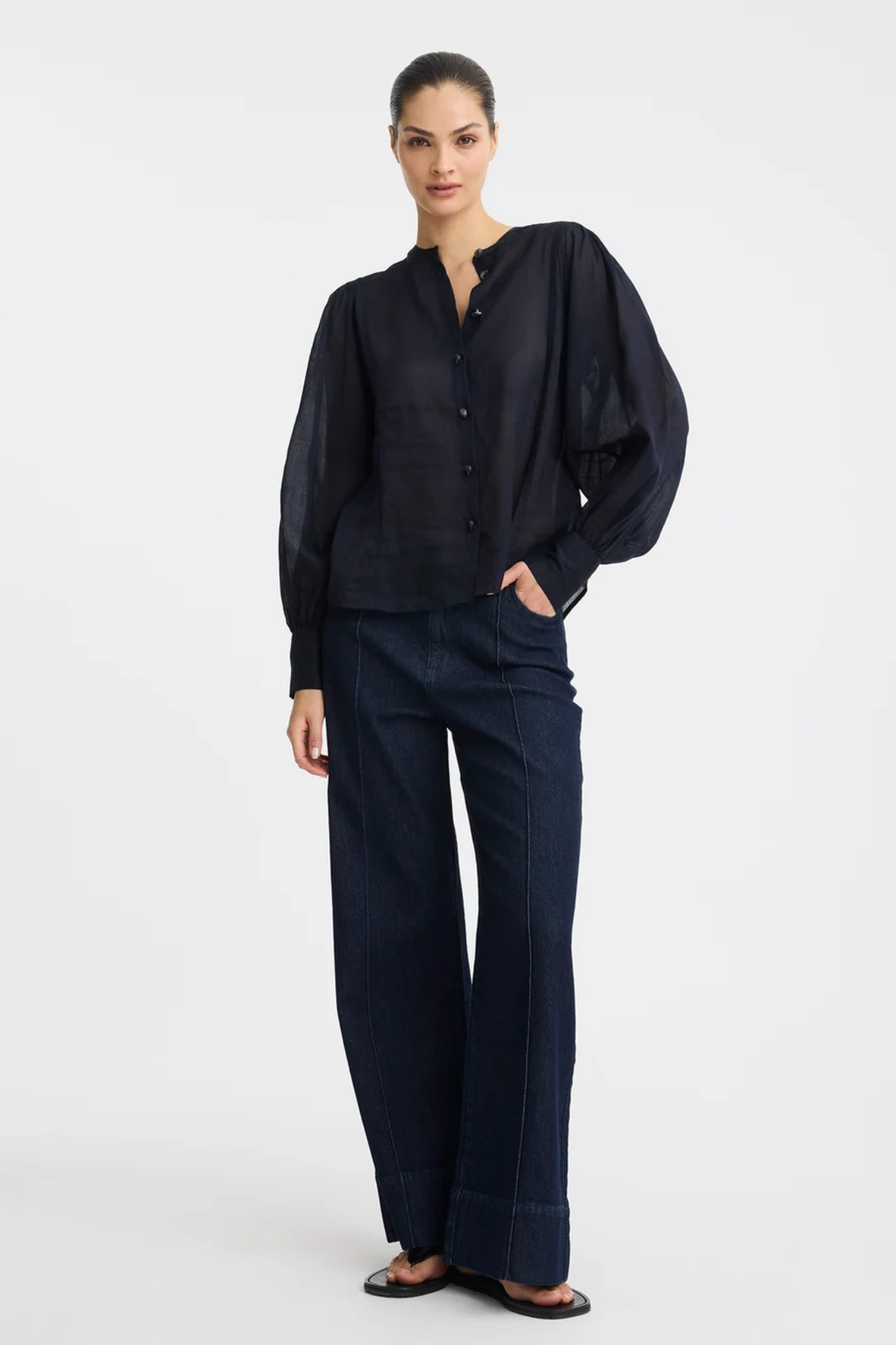 HEWITT BLOUSE INDIGO