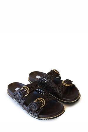 HOLLY SLIDE CHOCOLATE WOVEN