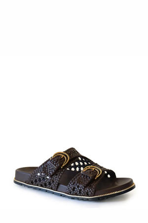 HOLLY SLIDE CHOCOLATE WOVEN