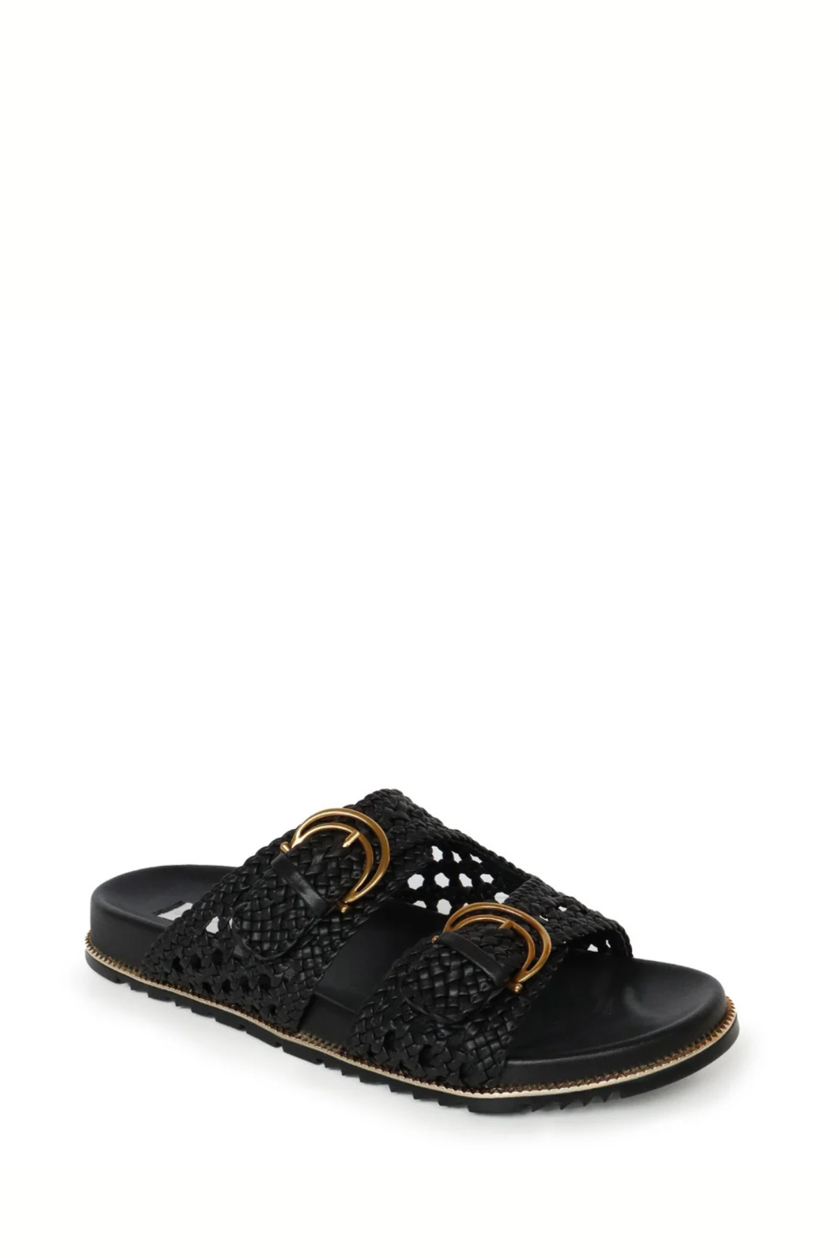 HOLLY SLIDE BLACK WOVEN