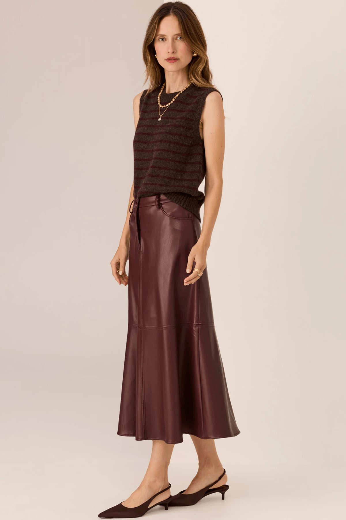 HUGO SKIRT MERLOT