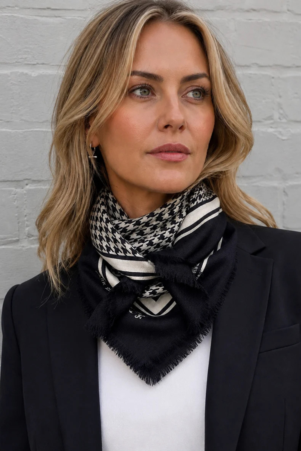 THE HUNTER PETITE WOOL SILK SCARF