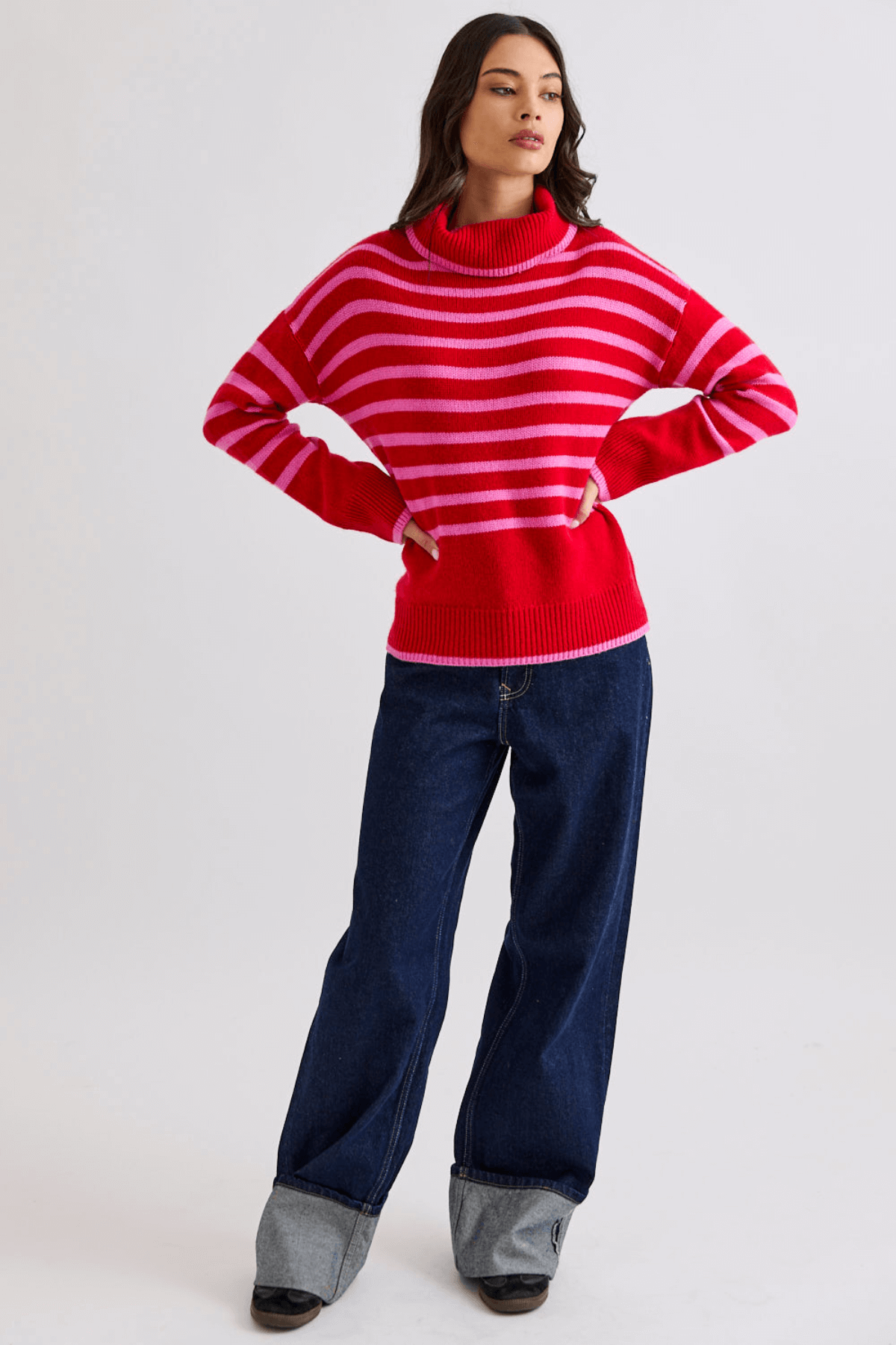 HUNTER STRIPE ROLLNECK
