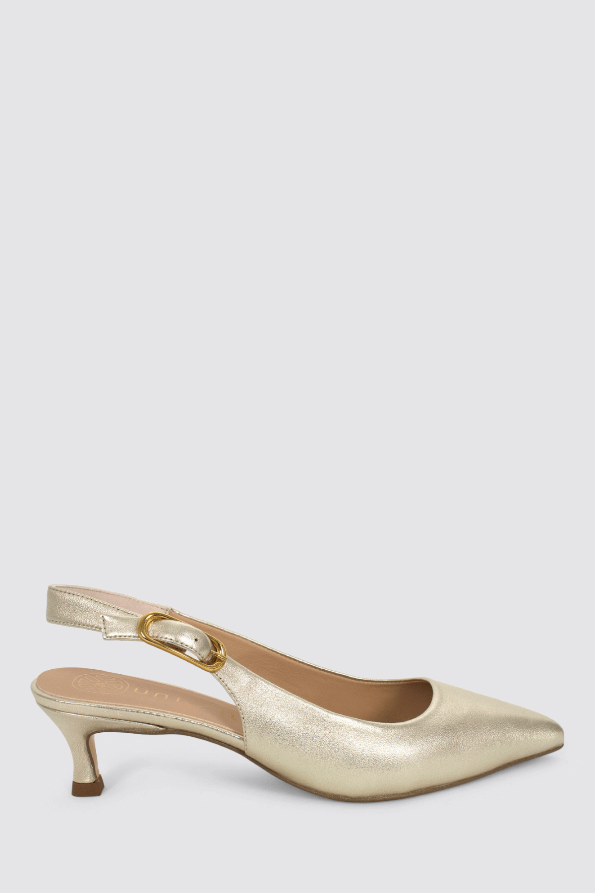 IBON SLINGBACK HEELS PLATINO