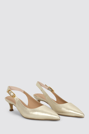 IBON SLINGBACK HEELS PLATINO