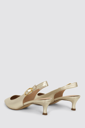IBON SLINGBACK HEELS PLATINO