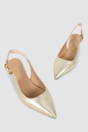 IBON SLINGBACK HEELS PLATINO